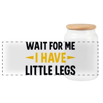 Funny Saying Humor Meme Funny Gift Idea - Panoramic Cookie Jar with Wooden Lid - white - Front