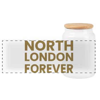 North London Forever - Panoramic Cookie Jar with Wooden Lid - white - Front