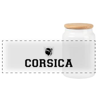 Corsica et Ecusson - Boîte à biscuits avec couvercle en bois - blanc - Devant
