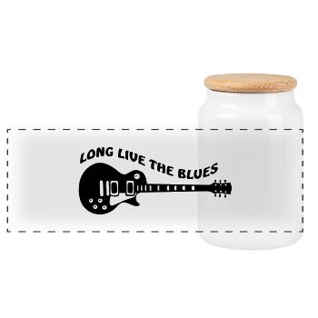 Long Live The Blues - Panorama Keksdose mit Holzdeckel - Weiß - Vorne