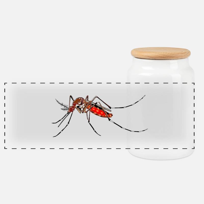 mosqui 2 - Panorama Keksdose mit Holzdeckel - Weiß