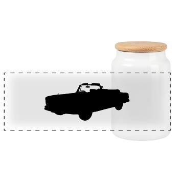 Lercabrio de voitures anciennes - Boîte à biscuits avec couvercle en bois - blanc - Devant