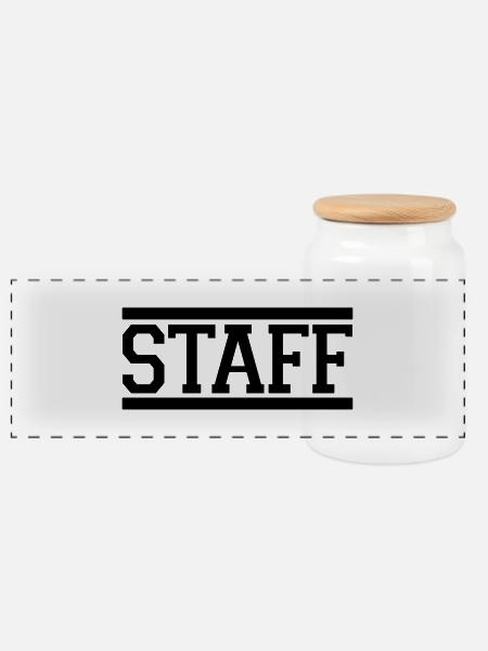 staff - Panorama Keksdose mit Holzdeckel - Weiß
