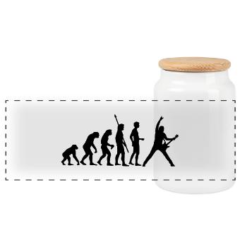 evolution_guitar_112013_a_1c - Boîte à biscuits avec couvercle en bois - blanc - Devant