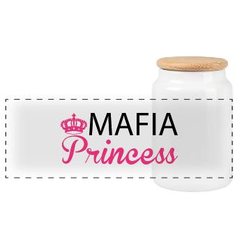 Mafia Princess - Boîte à biscuits avec couvercle en bois - blanc - Devant