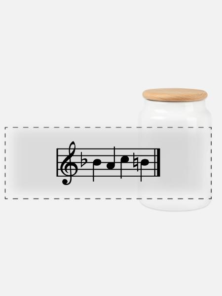 bach - Panorama Keksdose mit Holzdeckel - Weiß