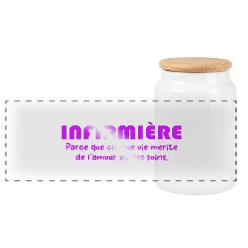 NURSE NURSE DOCTOR HUMOR DRÖLES - Panoramic Cookie Jar with Wooden Lid - white - Front