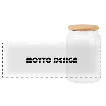 MOYTO DESIGN STYLE 3 - Boîte à biscuits avec couvercle en bois - blanc - Devant