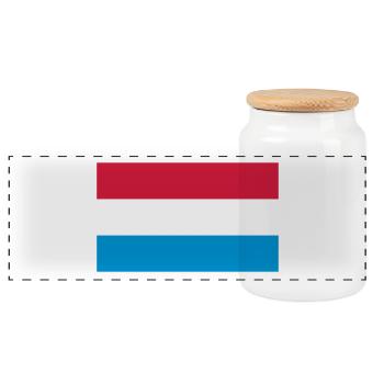 Drapeau national de la Hollande - Boîte à biscuits avec couvercle en bois - blanc - Devant