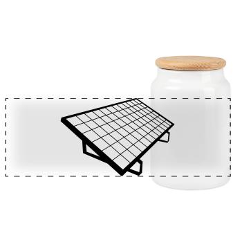 panneau solaire Système solaire - Boîte à biscuits avec couvercle en bois - blanc - Devant