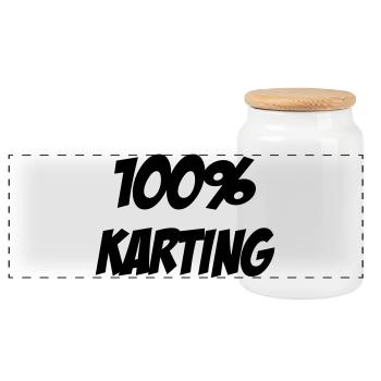 Go-Kart / Karting / Kart / Fahrer - Panorama Keksdose mit Holzdeckel - Weiß - Vorne