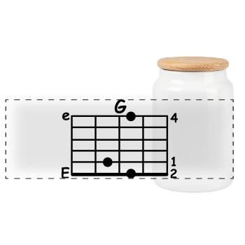 Musicien Accord - Boîte à biscuits avec couvercle en bois - blanc - Devant