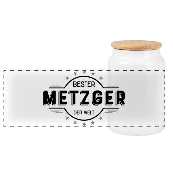 metzger - Panorama Keksdose mit Holzdeckel - Weiß - Vorne