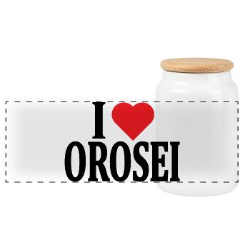 T-shirt Io amo Orosei t-shirt Sardegna - Panoramic Cookie Jar with Wooden Lid - white - Front