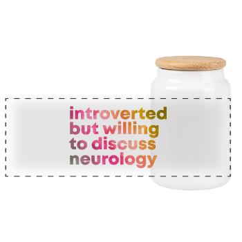 Neurology - Panoramic Cookie Jar with Wooden Lid - white - Front