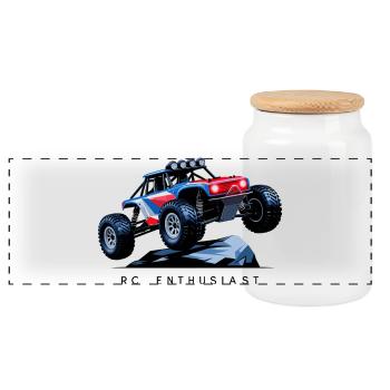 Voiture RC - Boîte à biscuits avec couvercle en bois - blanc - Devant