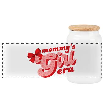Mommy's Girl Era - Panoramic Cookie Jar with Wooden Lid - white - Front