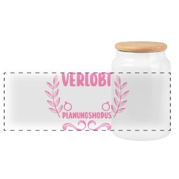 Enterrement de vie de garçon Équipe Mariée Enterrement de vie de jeune fille - Boîte à biscuits avec couvercle en bois - blanc - Devant