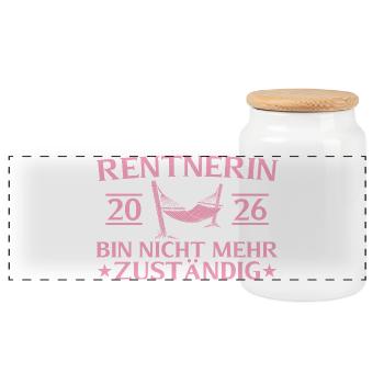 Retraité retraite 2026 Collègue d’adieu - Boîte à biscuits avec couvercle en bois - blanc - Devant