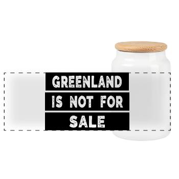 Le Groenland n’est pas à vendre - Boîte à biscuits avec couvercle en bois - blanc - Devant