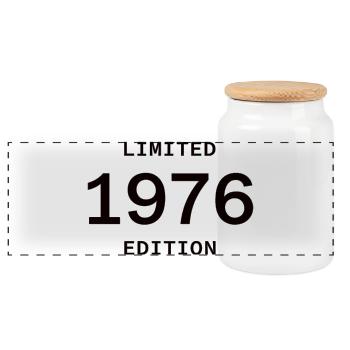 Édition limitée minimale anniversaire 1976 - Boîte à biscuits avec couvercle en bois - blanc - Devant