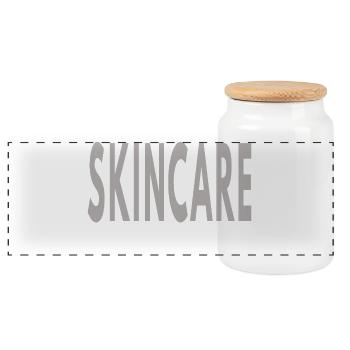 Skincare Dealer Beauty Cosmetologist Esthetician - Panoramic Cookie Jar with Wooden Lid - white - Front
