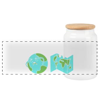 GIS Cartography Cartography Geography - Panoramic Cookie Jar with Wooden Lid - white - Front