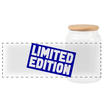 Limitierte Sternedition Druck - Panorama Keksdose mit Holzdeckel - Weiß - Vorne