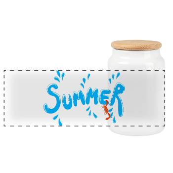 Splish Splash 2 - Panorama Keksdose mit Holzdeckel - Weiß - Vorne