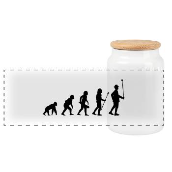 Stabführer Evolution - Panorama Keksdose mit Holzdeckel - Weiß - Vorne