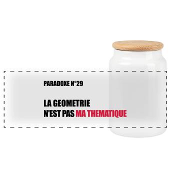 PARADOXE geometrie - Boîte à biscuits avec couvercle en bois - blanc - Devant