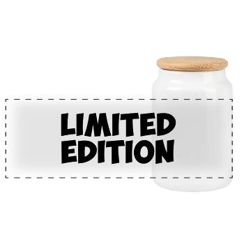 limited edition citation humour je suis cadeau - Boîte à biscuits avec couvercle en bois - blanc - Devant