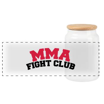 mma_fight_club_2 - Panorama Keksdose mit Holzdeckel - Weiß - Vorne