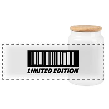 barcode_02 - Panorama Keksdose mit Holzdeckel - Weiß - Vorne