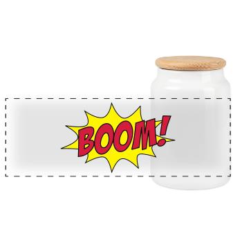 BOOM! - Panorama Keksdose mit Holzdeckel - Weiß - Vorne