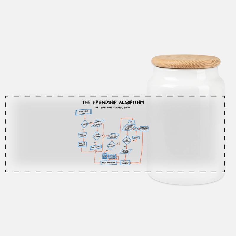 friendship algorithmus - Panorama Keksdose mit Holzdeckel - Weiß