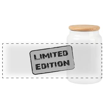 limited_edition_grunge - Panoramic Cookie Jar with Wooden Lid - white - Front