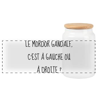 Cinéma / Citation / Série télé / Geek - Boîte à biscuits avec couvercle en bois - blanc - Devant