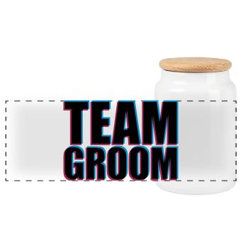 Groom 3D Team - Panorama Keksdose mit Holzdeckel - Weiß - Vorne
