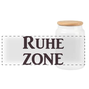 Ruhezone - Panorama Keksdose mit Holzdeckel - Weiß - Vorne