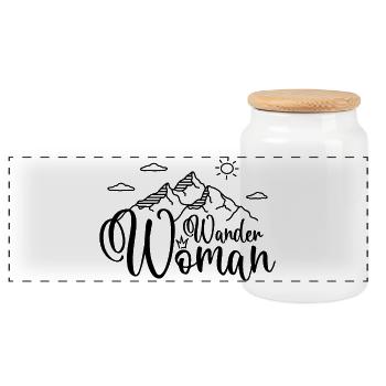 Wander Woman - Panorama Keksdose mit Holzdeckel - Weiß - Vorne
