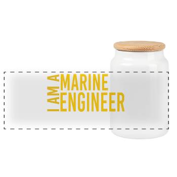Devise de l’ingénieur maritime - Boîte à biscuits avec couvercle en bois - blanc - Devant