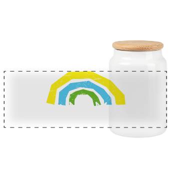 Maman, 2 followers, jumeaux, maman 2 fois - Boîte à biscuits avec couvercle en bois - blanc - Devant