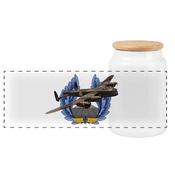 Lancaster - Boîte à biscuits avec couvercle en bois - blanc - Devant