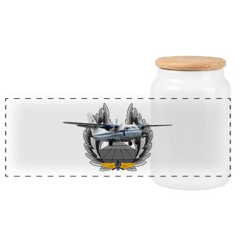 L-410 UVP-E - Boîte à biscuits avec couvercle en bois - blanc - Devant
