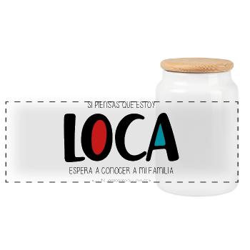 Je suis fou - Boîte à biscuits avec couvercle en bois - blanc - Devant