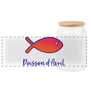 APRILSCHERZ - Panorama Keksdose mit Holzdeckel - Weiß - Vorne