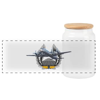 L’IL-18 - Boîte à biscuits avec couvercle en bois - blanc - Devant