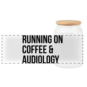 Audiologie Audiologie Audiologie - Boîte à biscuits avec couvercle en bois - blanc - Devant