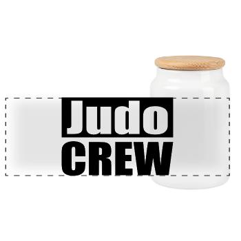 Judo-Mannschaft - Panorama Keksdose mit Holzdeckel - Weiß - Vorne